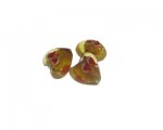 20mm Gold Foil Lampwork Heart Glass Bead, 3 beads 20mm Gold Foil Lampwork Heart Glass Bead, 3 beads