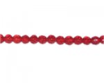 8mm Strawberry Red Faceted Glass Bead, 14" string 8mm Strawberry Red Faceted Glass Bead, 14" string