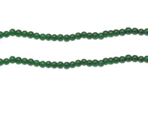 (image for) 4mm Green Jade-Style Glass Bead, approx. 110 beads