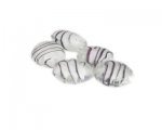 18 x 16mm White Stripe Oval Lampwork Bead, 5 beads 18 x 16mm White Stripe Oval Lampwork Bead, 5 beads