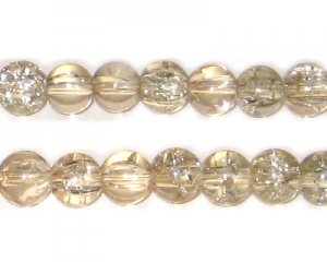 8mm Champagne Crackle Glass Bead, approx. 55 beads