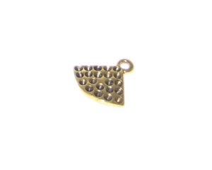 (image for) 14mm Antique Gold Charm - 4 charms, fits 2mm rhinestone