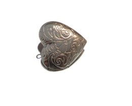 (image for) 28mm Heart Photo Locket Silver Metal Pendant
