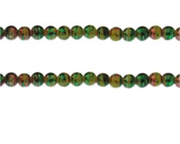 (image for) 6mm Jungle Abstract Glass Bead, approx. 45 beads