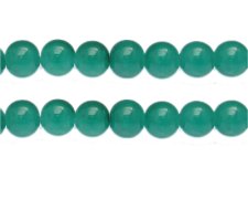(image for) 12mm Green Aventurine-Style Glass Bead, approx. 14 beads
