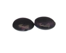 (image for) 28mm Purple Foil Pattern Handmade Lampwork Glass Bead, 2 beads