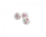 14mm Crystal Floral Faceted Lampwork Glass Bead, 3 beads 14mm Crystal Floral Faceted Lampwork Glass Bead, 3 beads