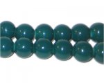 10mm Teal Team and School Glass Bead, approx. 22 beads 10mm Teal Team and School Glass Bead, approx. 22 beads