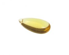 (image for) 36 x 20mm Gold Drop Glass Pendant