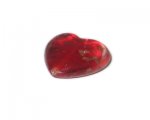 34mm Red Foil Heart Handmade Lampwork Glass Bead 34mm Red Foil Heart Handmade Lampwork Glass Bead