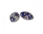 16 x 24mm Dark Blue Handmade Lampwork Glass Bead, 2 beads 16 x 24mm Dark Blue Handmade Lampwork Glass Bead, 2 beads