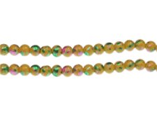 (image for) 6mm Celebration Abstract Glass Bead, approx. 48 beads