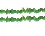8 - 10mm Apple Green Dyed Shell Gemstone Chips, 10.5" string 8 - 10mm Apple Green Dyed Shell Gemstone Chips, 10.5" string