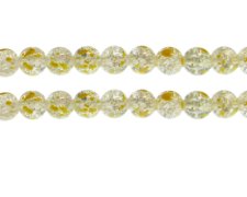(image for) 10mm Buttercup Crackle Spray Glass Bead, approx. 23 beads