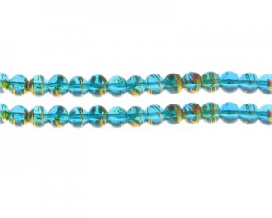 6mm Dawn Ocean Abstract Glass Bead, 48 beads