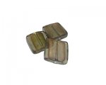 20mm Silver Foil Lampwork Square Glass Bead, 3 beads 20mm Silver Foil Lampwork Square Glass Bead, 3 beads
