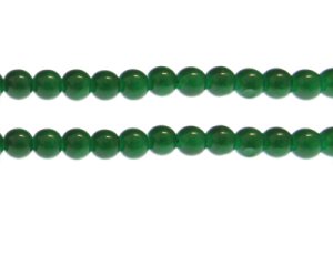 (image for) 8mm Green Gemstone-Style Glass Bead, approx. 37 beads
