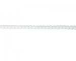 4mm White Opaque Pressed Glass Bead, 12" string 4mm White Opaque Pressed Glass Bead, 12" string