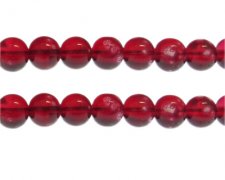 (image for) 12mm Red Bloom Spray Glass Bead, approx. 15 beads