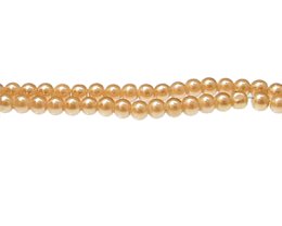 (image for) 6mm Apricot Luster Glass Bead, 16" string
