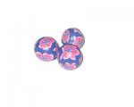 14mm Blue Rose Polymer Clay Bead, 10 beads 14mm Blue Rose Polymer Clay Bead, 10 beads
