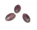 18 x 12mm Plum Foil Oval Lampwork Glass Bead, 4 beads 18 x 12mm Plum Foil Oval Lampwork Glass Bead, 4 beads