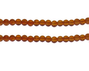 (image for) 6mm Rust Crackle Frosted Glass Bead, approx. 46 beads