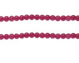 (image for) 6mm Raspberry Gemstone-Style Glass Bead, approx. 48 beads
