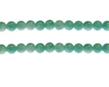 (image for) 8mm Light Aqua Marble-Style Glass Bead, approx. 55 beads