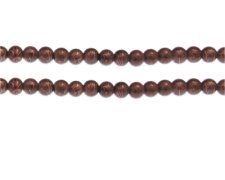 (image for) 6mm Light Copper Drizzled Glass Bead, approx. 43 beads
