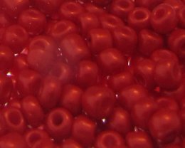 (image for) 6/0 Strawberry Red Opaque Glass Seed Bead, 1oz. Bag