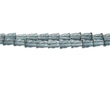 (image for) 10 x 8mm Midnight Blue Glass Tapered Barrel Bead, 32" string