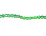 10mm Green Pressed Glass Flat Round Bead, 12" string 10mm Green Pressed Glass Flat Round Bead, 12" string