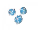 12mm Blue Bumpy Lampwork Glass Bead, 5 beads 12mm Blue Bumpy Lampwork Glass Bead, 5 beads