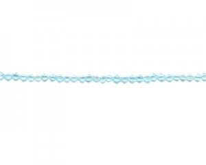 3mm Turquoise Faceted Bi-cone Glass Bead, 2 x 12" strings