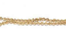(image for) 6mm Apricot Faceted Glass Bead, 20" string