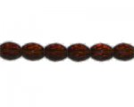 12 x 10mm Brown Faceted Oval Glass Bead, 12" string 12 x 10mm Brown Faceted Oval Glass Bead, 12" string