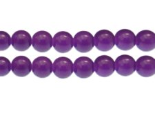 (image for) 12mm Purple Gemstone-Style Glass Bead, approx. 13 beads