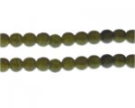 10mm Olivine Duo-Style Glass Bead, approx. 16 beads