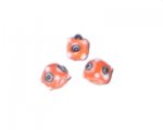 8mm Orange Bumpy Cube Lampwork Glass Bead, 6 beads 8mm Orange Bumpy Cube Lampwork Glass Bead, 6 beads