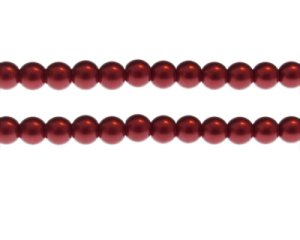 (image for) 8mm Strawberry Glass Pearl Bead, approx. 54 beads
