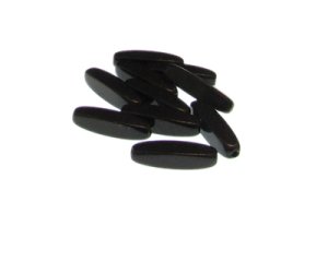 (image for) 20 x 4mm Black Squared Tube Glass Bead, 10 beads