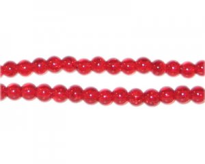 4mm Light Red Crackle Glass Bead, approx. 105 beads