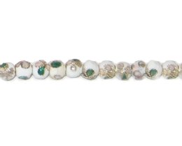 (image for) 4mm White Round Cloisonne Bead, 10 beads