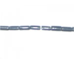 8x4mm Midnight Blue Pressed Glass Tube Bead, 2 x 12" strings 8x4mm Midnight Blue Pressed Glass Tube Bead, 2 x 12" strings