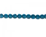 8mm Aqua Faceted Glass Bead, 14" string 8mm Aqua Faceted Glass Bead, 14" string