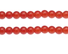(image for) 10mm Burnt Orange Jade-Style Glass Bead, approx. 21 beads