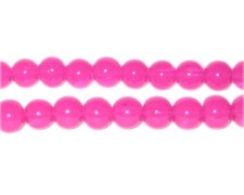 (image for) 8mm Magenta Jade-Style Glass Bead, approx. 55 beads