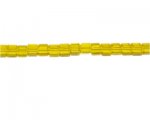 6mm Yellow Faceted Cube Glass Bead, 14" string 6mm Yellow Faceted Cube Glass Bead, 14" string