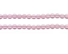 (image for) 6mm Pink Sea/Beach-Style Glass Bead, approx. 41 beads